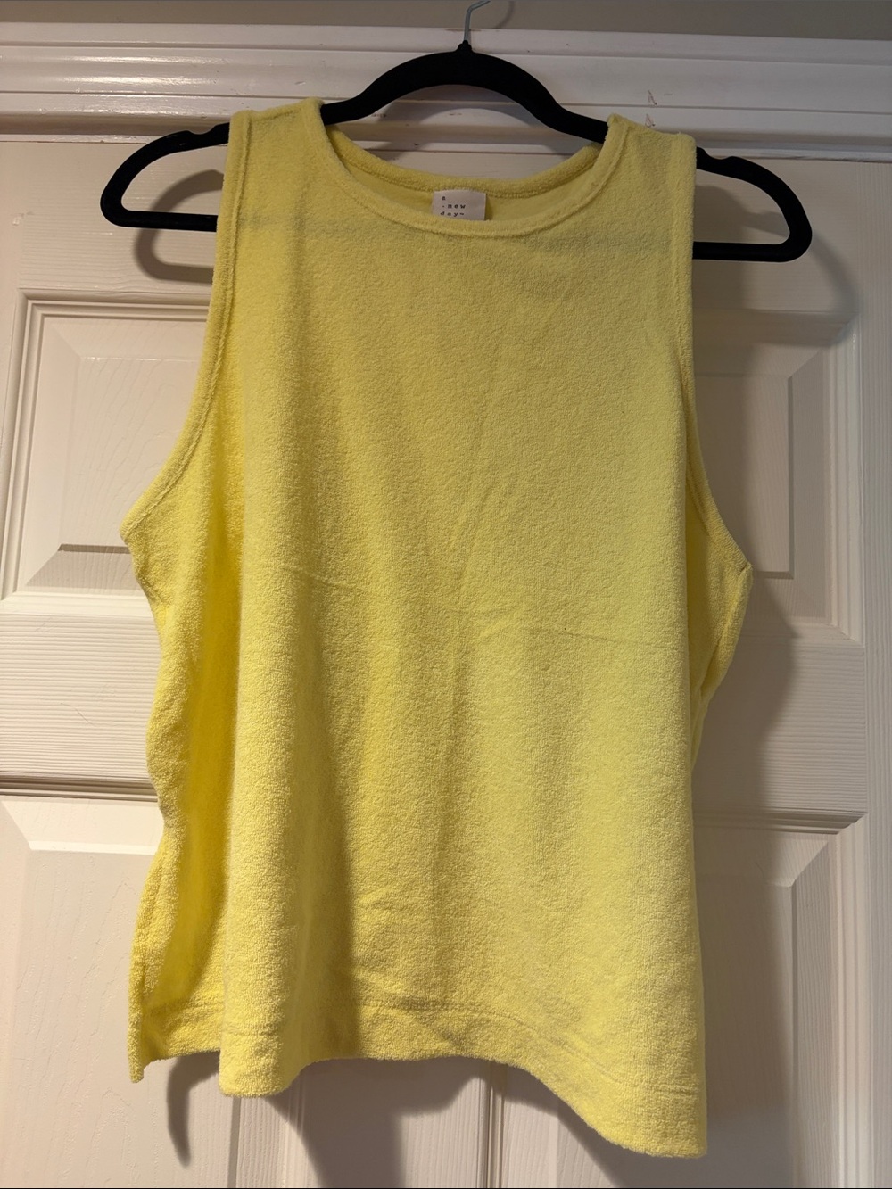 a new day NWOT Terry Tank Coverup in Yellow M